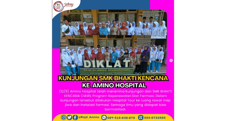 Amino Hospital telah menerima kunjungan dari SMK BHAKTI KENCANA CIAWI
